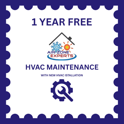 Air Zone Experts coupon - Free 1 year HVAC maintenance with installation