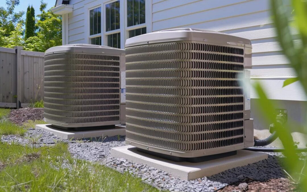 hero image: forced air ac unit repair, not window style, large outdoor units