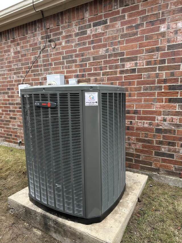 New 4 ton Trane heat pump installed by Air Zone Experts.